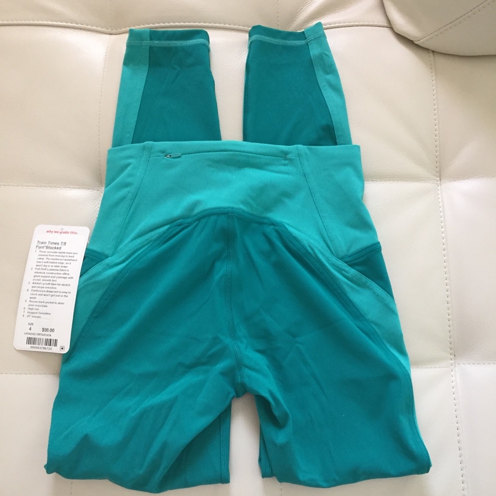 NWT LULULEMON TRAIN TIMES 7/8 PANT BLOCKED - 10 - Picture 5 of 8